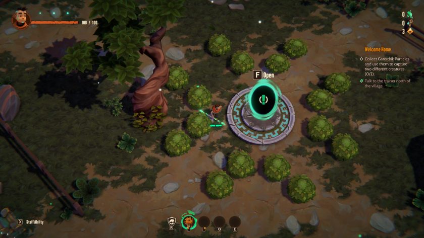 Adore A portal to start the level. 