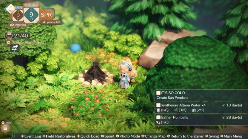 One of the locations where Marie can gather her ingredients. It looks lush and green