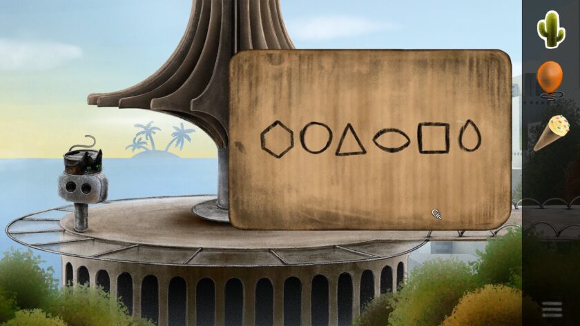 The ticket from the vending machine, showing a hexagon, circle, triangle, petal shape, square and teardrop. Published on: LadiesGamers