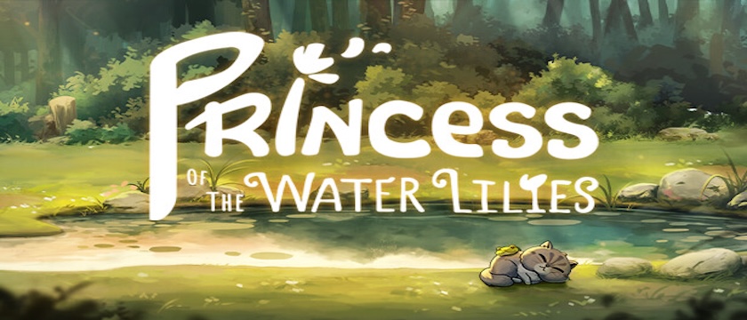 princess of the water lilies header art, with sleeping kitty