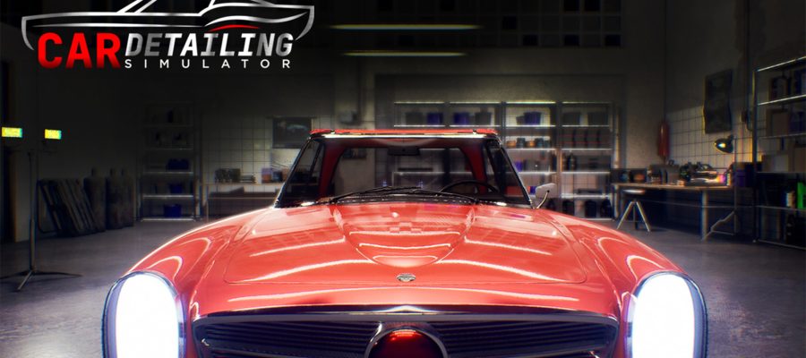 Game title with a picture of a shiny red car