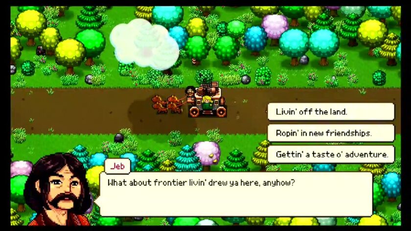 Jeb asking “What about frontier livin' drew ya here, anyhow?” Published on LadiesGamers
