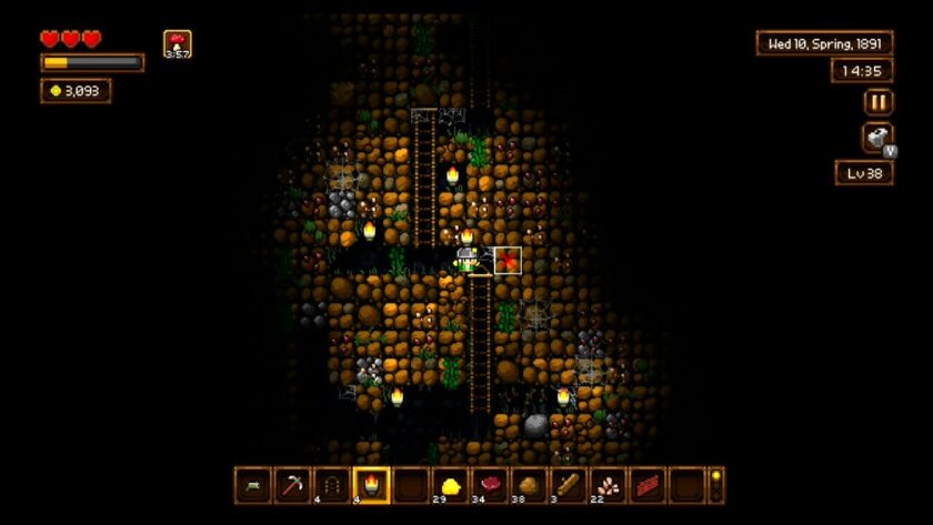 My character descending a rope ladder in the mines. Published on LadiesGamers