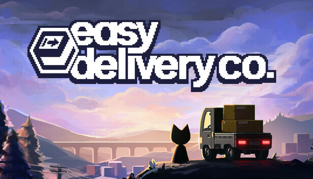 Promotional artwork for Easy Delivery Co. showing a cat and his van. Published on LadiesGamers