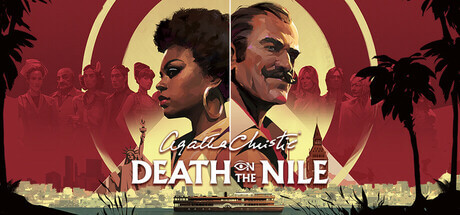 a black woman and a white man on a red background the title - Agatha Christie Death on the Nile