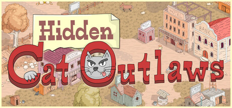 Hidden Cats Outlaws on a beige town background