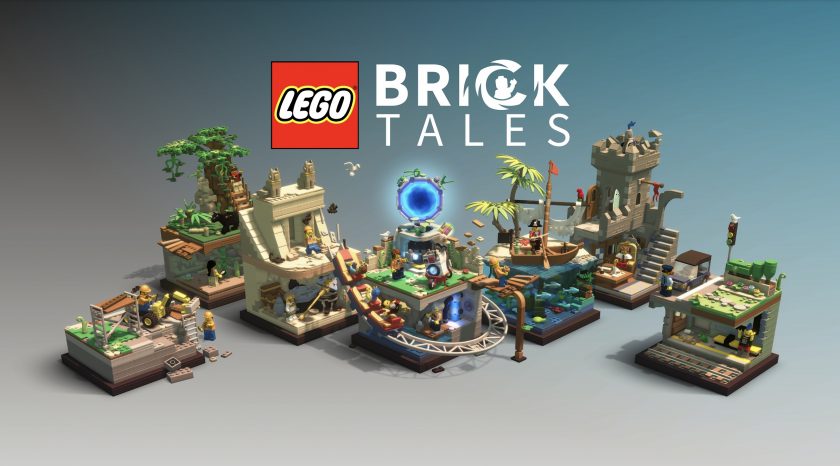Promotional artwork for LEGO Bricktales, showing various LEGO dioramas. Published on: LadiesGamers