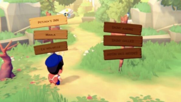 Mafate  Character at a signpost crossroads