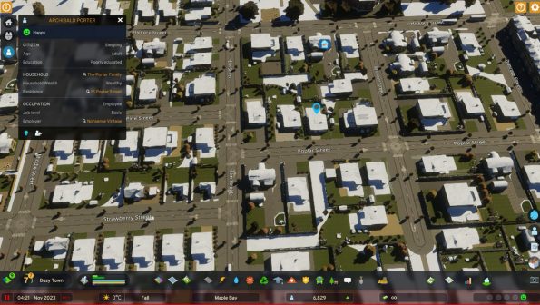 image shows a residential area in the city