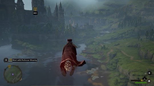 Hogwarts legacy Flying on a broomstick