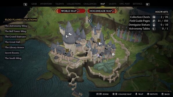 hogawrts legecy hints and tip guide hogwarts map