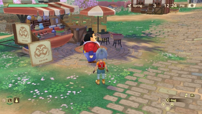 The stall of the merchant Van in the middle of the town