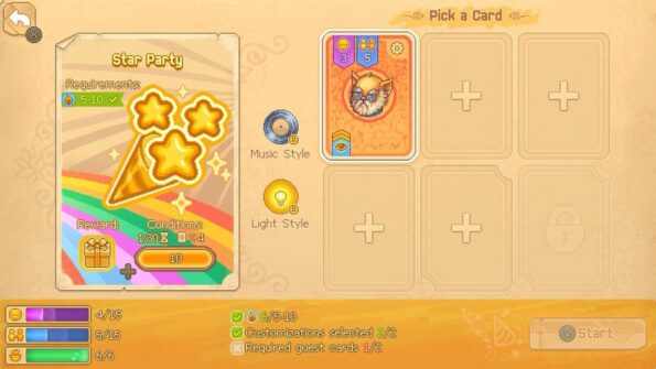 Makes sure to have enough smiley face points and friendship points to fill up the bars