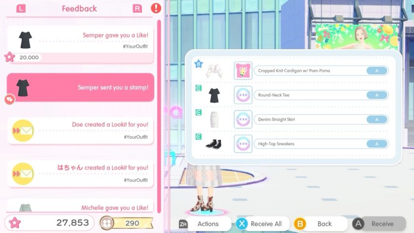 In the Eve Log we see the likes given. This is on an outfit that is detailed on the side.