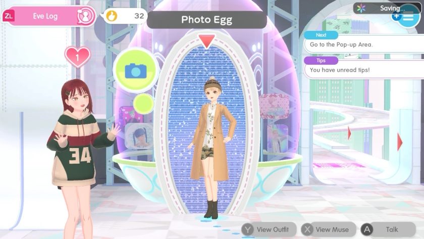 My muse in from of the Photo Egg