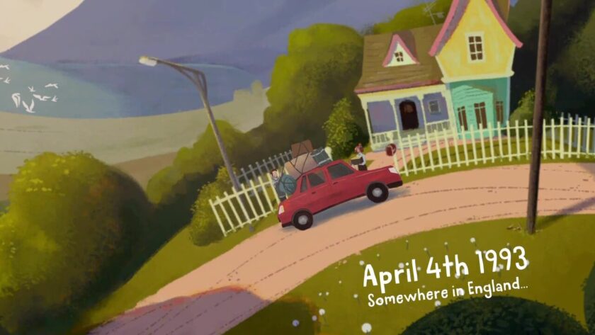 A car with boxes tied to the roof, outside a colourful house. Published on LadiesGamers.