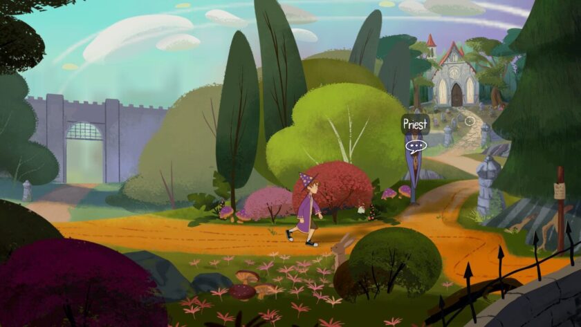 Simon walking in the countryside towards the church. Published on LadiesGamers