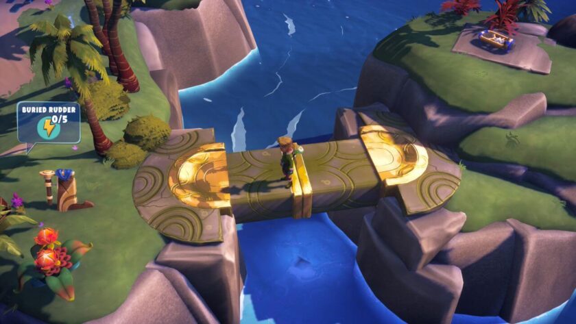 A survival kid standing on the extended bridge with the treasure stone on the hill to the east. Published on: LadiesGamers