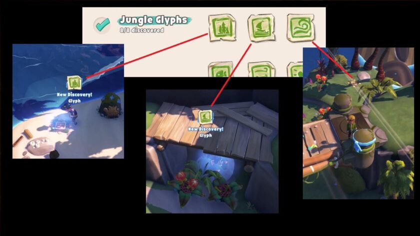 Photomontage of the glyph locations. Published on: LadiesGamers