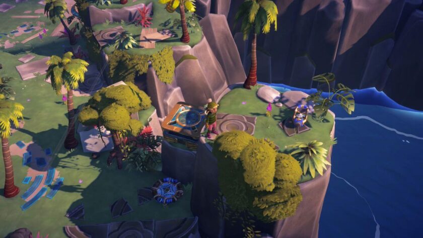 Character standing near the treasure stone on the rock. Published on: LadiesGamers