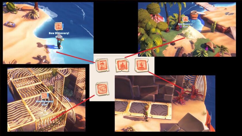 Photomontage of the glyph locations Published on: LadiesGamers