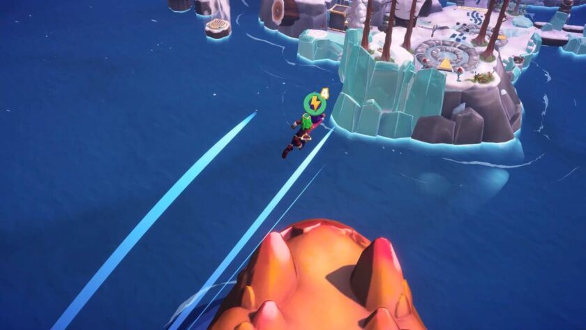 The Survival Kid flying towards the ice Whurtle. Published on: LadiesGamers