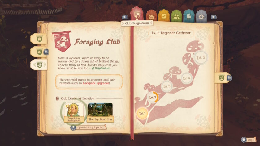 Screenshot of The Foraging Club on Tales of the Shire. Published on LadiesGamers