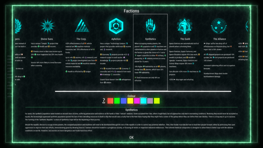 Stellar Reach factions